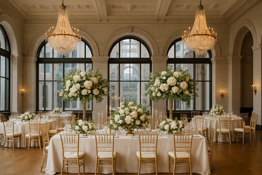 Elegant Chicago wedding venue styled by Keltus Designs Elegant Chicago wedding venue styled by Keltus Designs